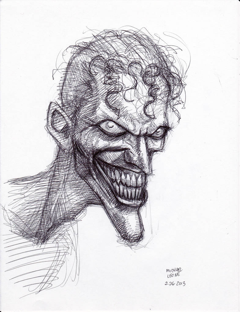 785x1018 Joker Pen Sketch - Joker Pen Drawing