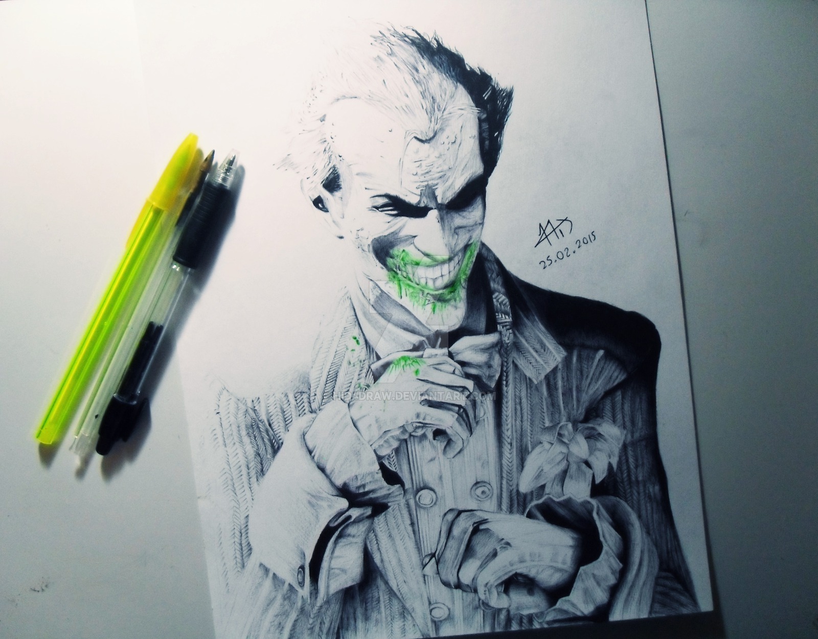 1600x1251 Joker Copy Only With Ballpoint Pen - Joker Pen Drawing