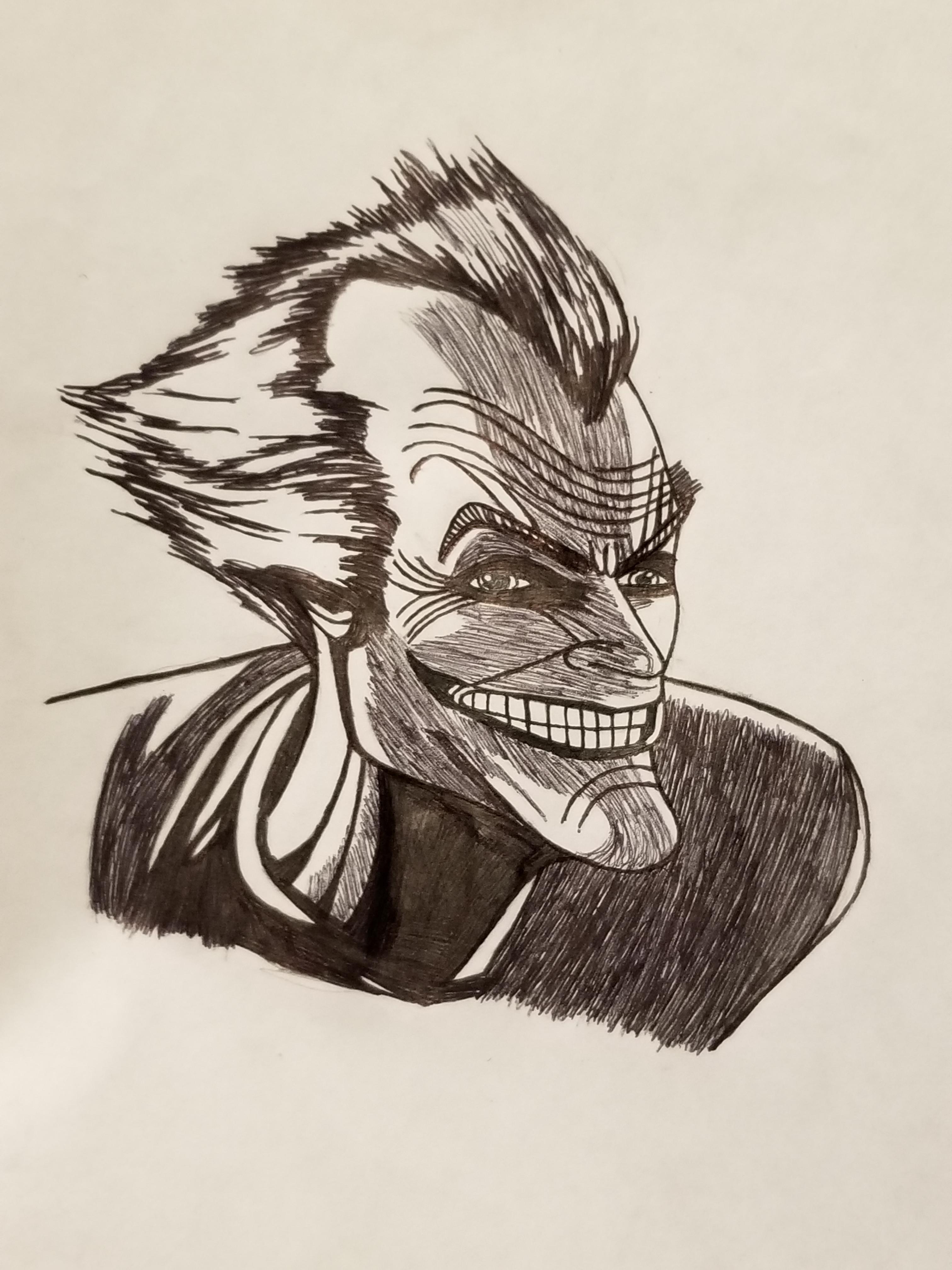 3024x4032 Joker Drawn - Joker Pen Drawing