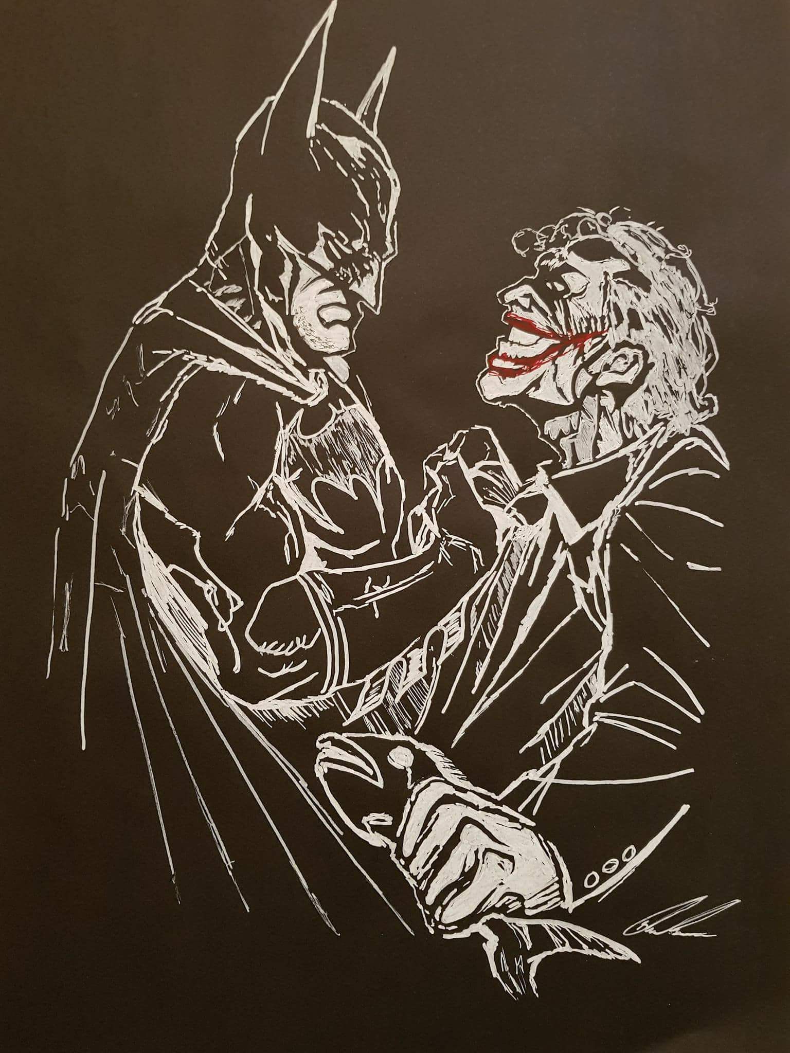 1536x2048 Batman X Joker - Joker Pen Drawing