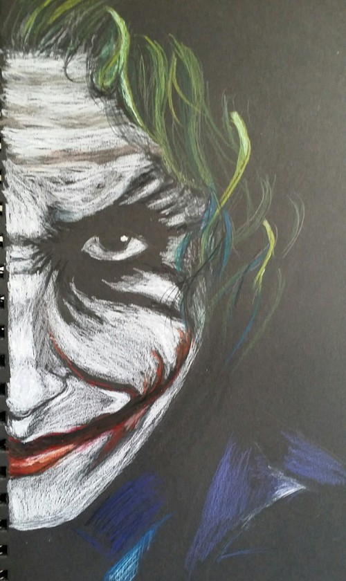 500x840 My Attempt - Joker Pencil Drawing