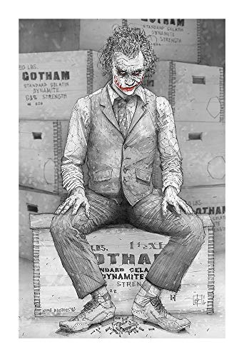 342x500 Why So Serious Giclee Print Of Pencil Drawing - Joker Pencil Drawing