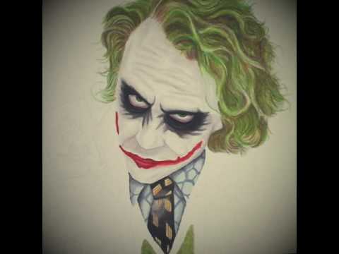 480x360 Colour Pencil Drawing Of Heath Ledger 's The Joker - Joker Pencil Drawing