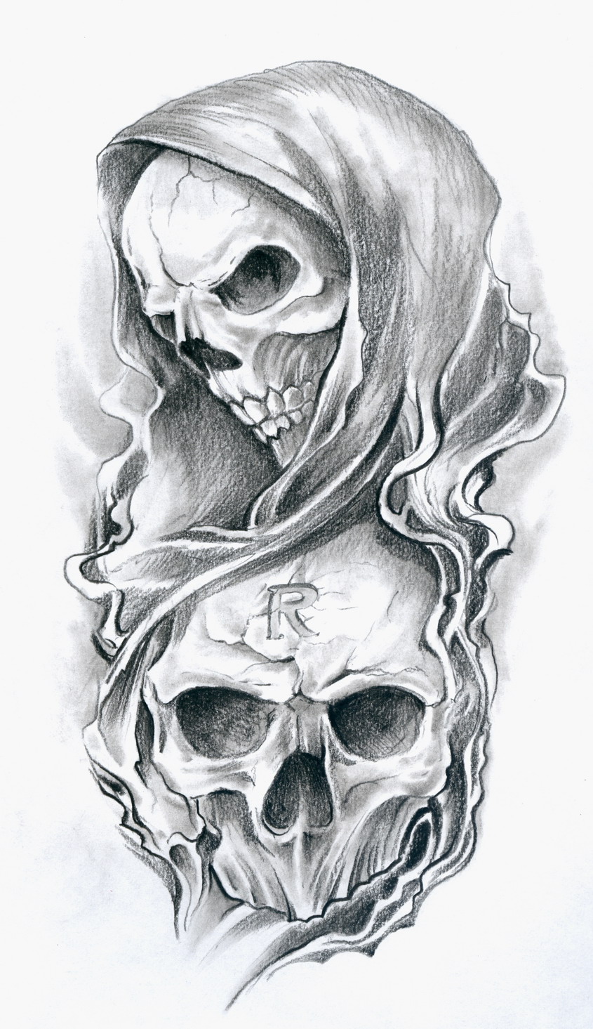 845x1465 Evil Joker Skull N Ball Tattoo Design Tattoo Ideas - Joker Skull Drawing