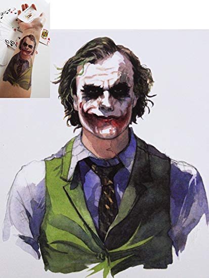 413x550 Novoskins Tattoo Artist Temporary Tattoo Hand Drawn - Joker Tattoo Drawing