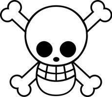 230x200 one piece pumpkin jolly roger die cut vinyl sticker decal - Jolly Roger Drawing
