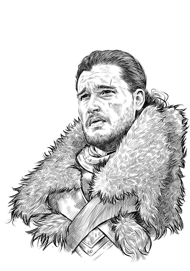 634x900 Jon Snow Drawing - Jon Snow Drawing