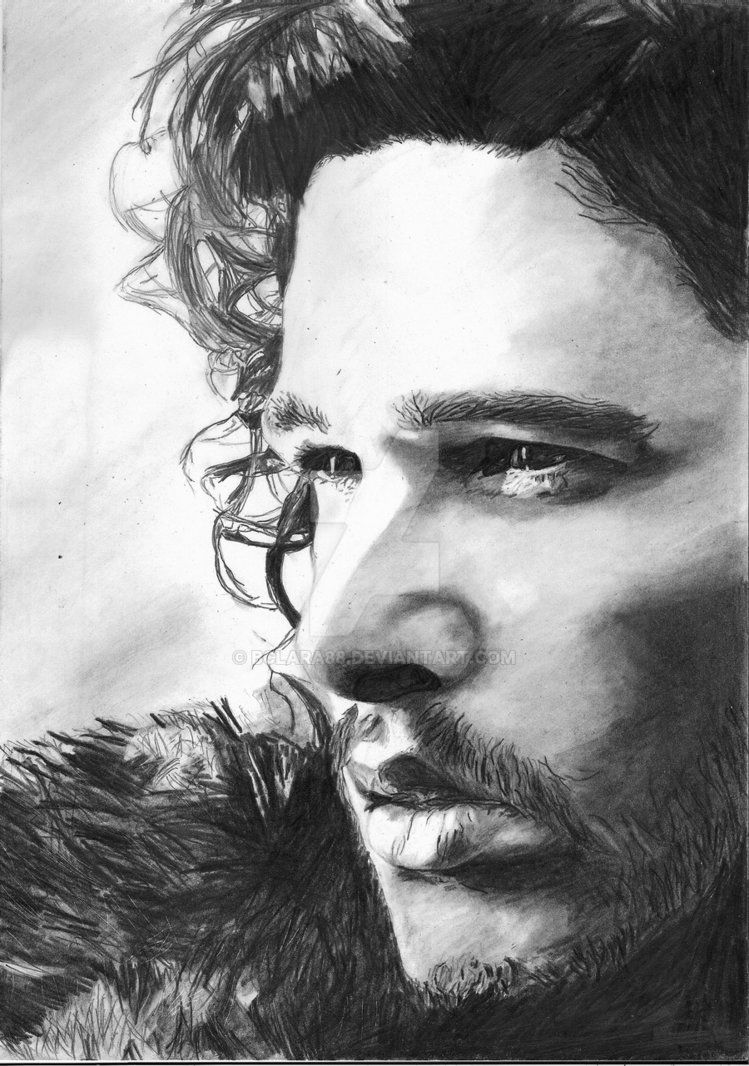 749x1066 Jon Snow Kit Harington - Jon Snow Drawing