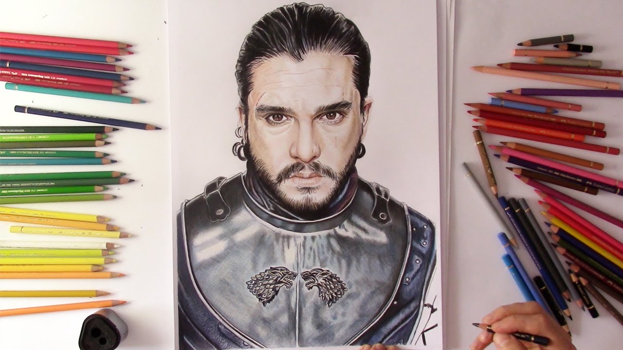 1280x720 Drawing Jon Snow Game Of Thrones Time Lapse - Jon Snow Drawing