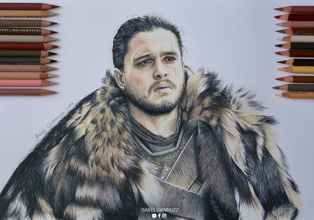 1000x701 Drawing Jon Snow From Game Of Thrones - Jon Snow Drawing