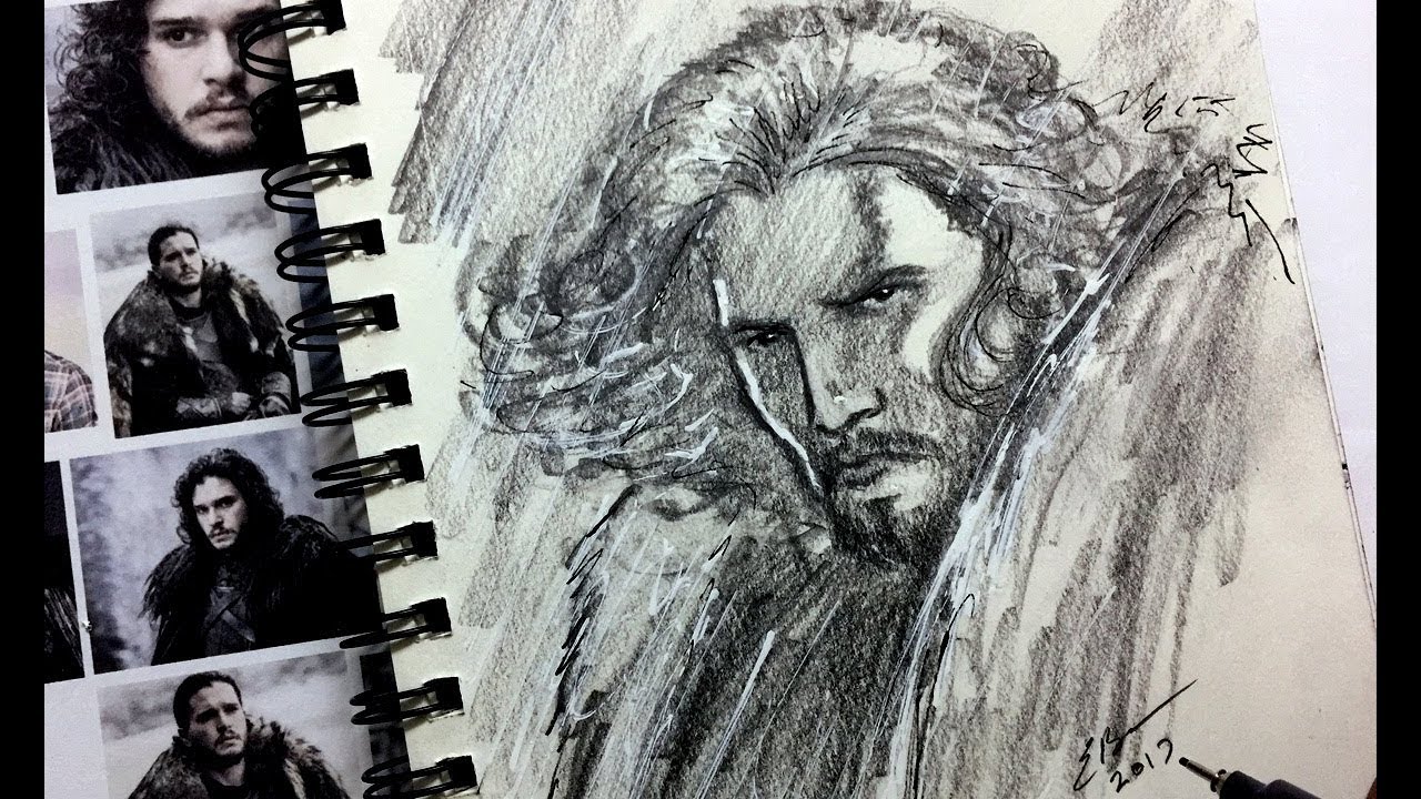 1280x720 How To Draw Jon Snow - Jon Snow Drawing