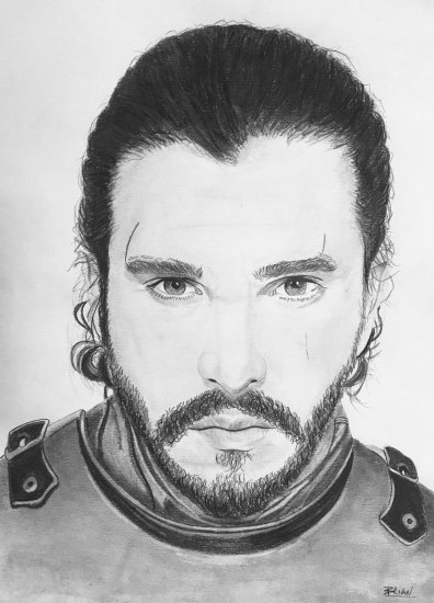 396x550 Jon Snow, Pencil, Drawings, Buy Original Art - Jon Snow Drawing