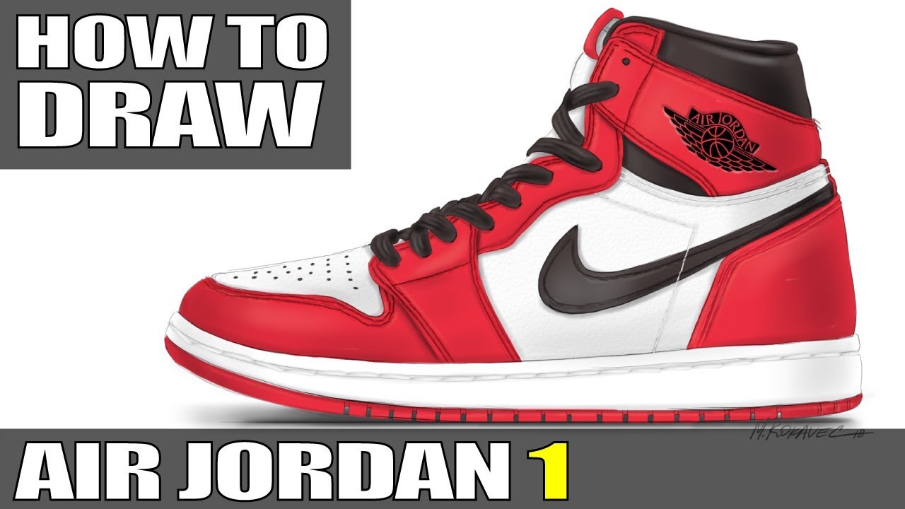 1280x720 How To Draw Air Jordan - Jordan 1 Drawing