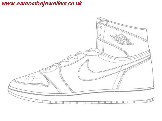 550x412 Nike Air Jordan Drawing - Jordan 1 Drawing