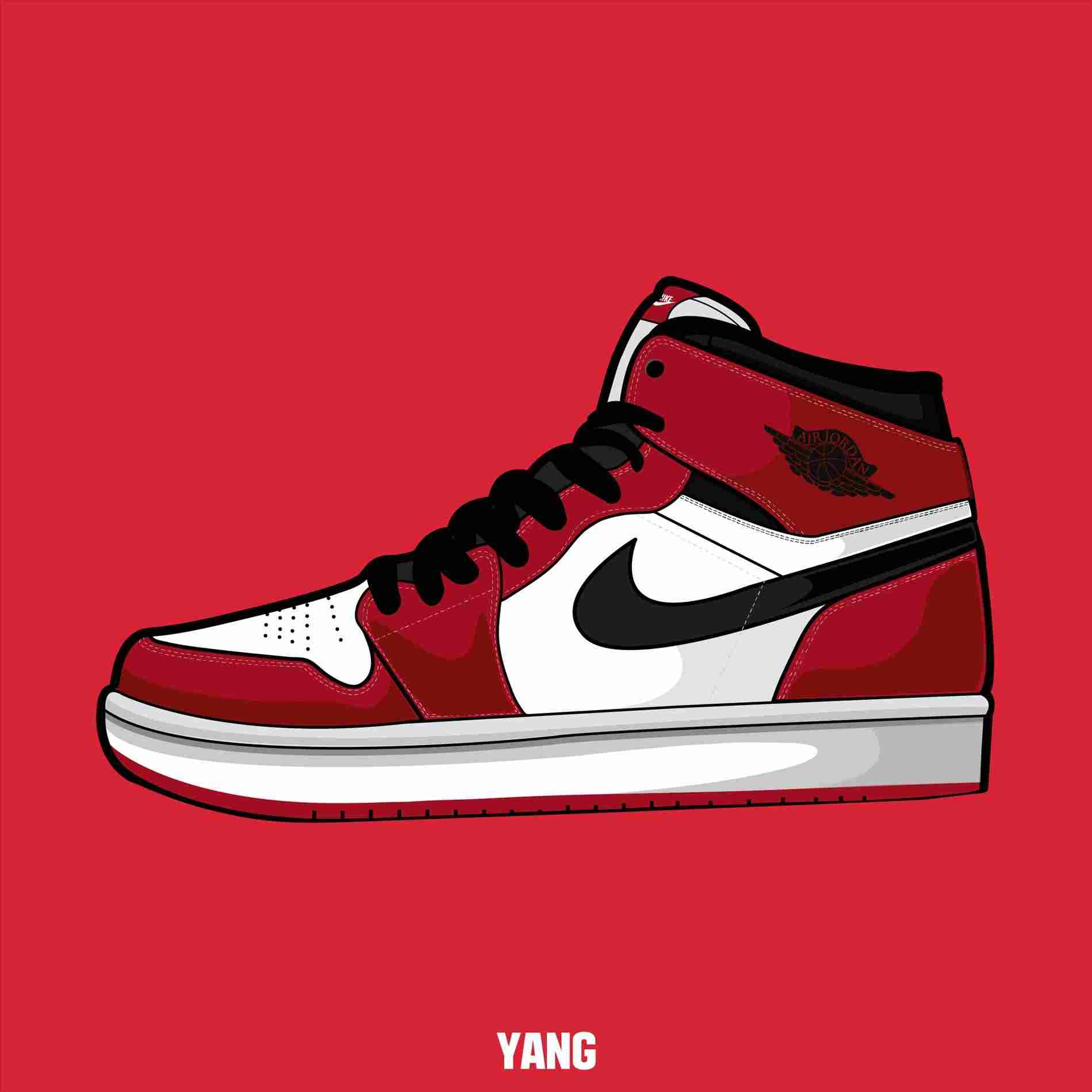 jordan 1 high drawing