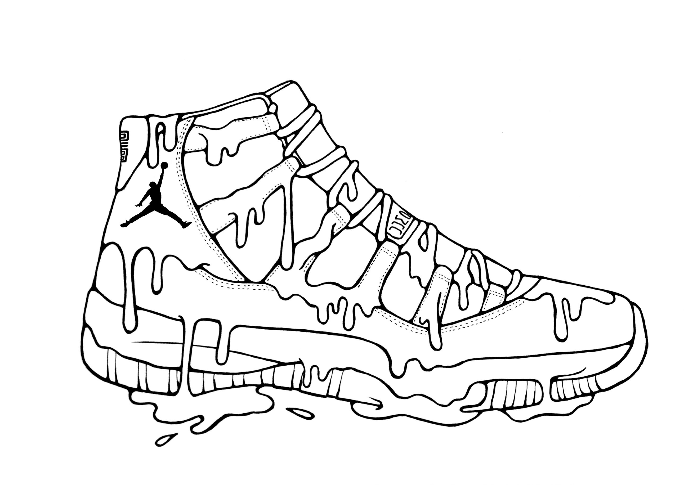 Sneaker Coloring Pages Printable