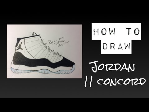 Jordan 11 Drawing at PaintingValley.com | Explore collection of Jordan ...