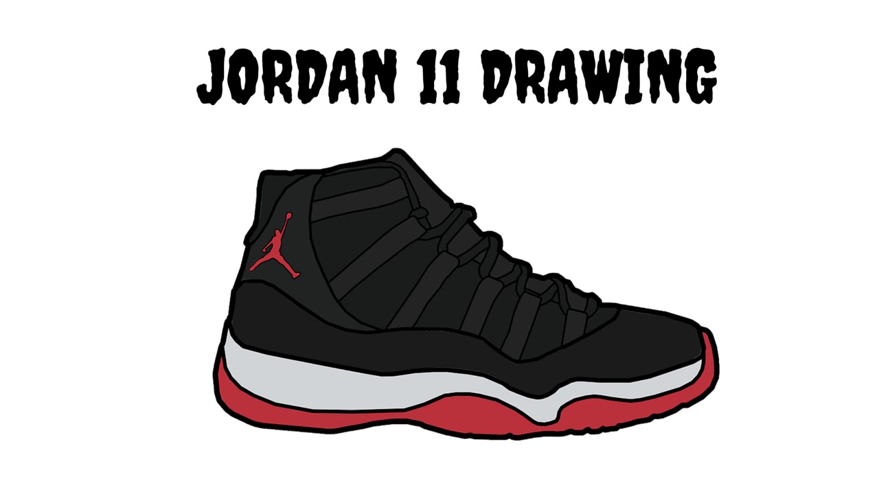 1280x720 Jordan Drawing - Jordan 11 Drawing