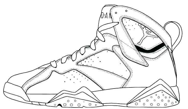 736x425 Jordan Coloring - Jordan 12 Drawing