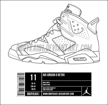 Jordan 6 Drawing at PaintingValley.com | Explore collection of Jordan 6 ...