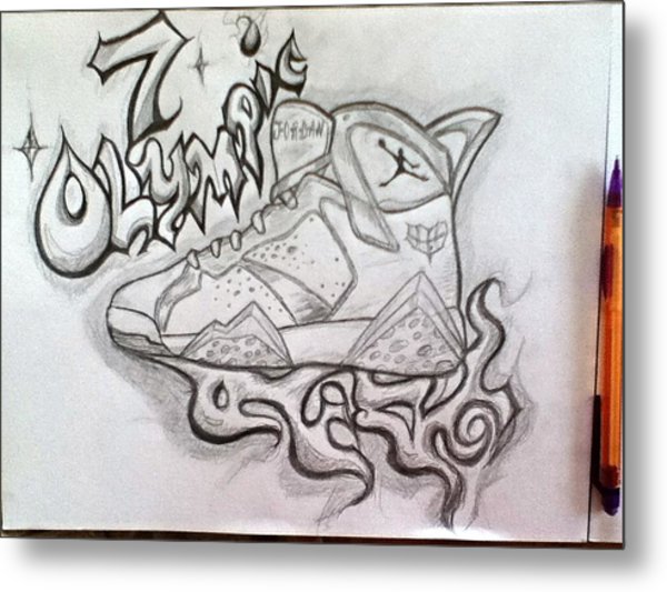 600x533 Air Jordan Drawing - Jordan 7 Drawing