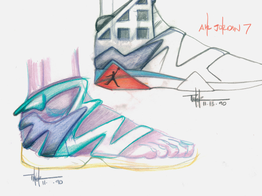 860x645 Air Jordan Retro Og Collection - Jordan 7 Drawing