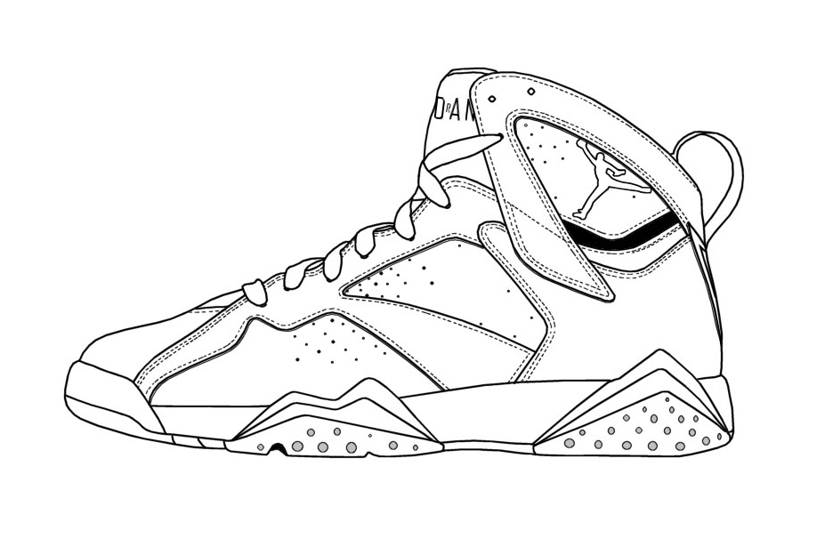 918x606 Air Jordan Drawing - Jordan 7 Drawing