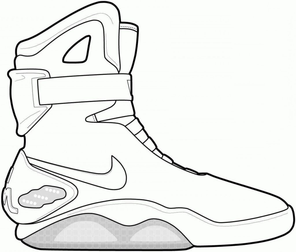 1024x871 Coloring Pages Jordan Shoes Coloringes Retro Free Printable Shoe - Jordan Drawings