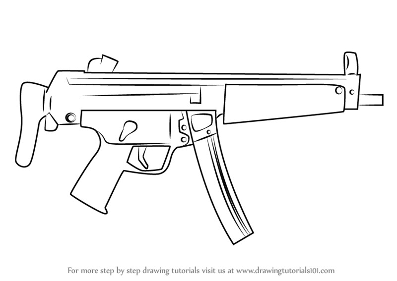 800x567 Drawing Guns Step - Jordan Drawings