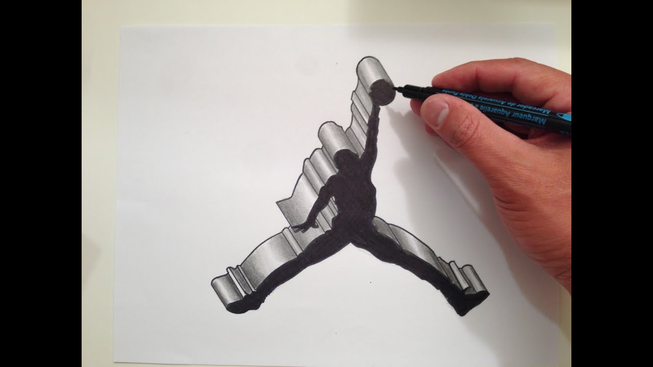 1280x720 How To Draw The Air Jordan Logo - Jordan Logo Drawing