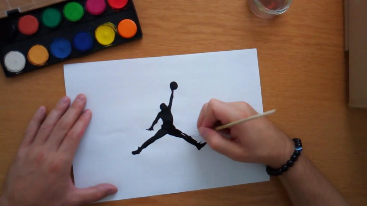 1280x720 How To Draw The Jordan Logo - Jordan Logo Drawing