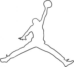 302x271 How To Draw Jordan Jumpman Flight Logo Jordan Themed Baby Shower - Jordan Logo Drawing