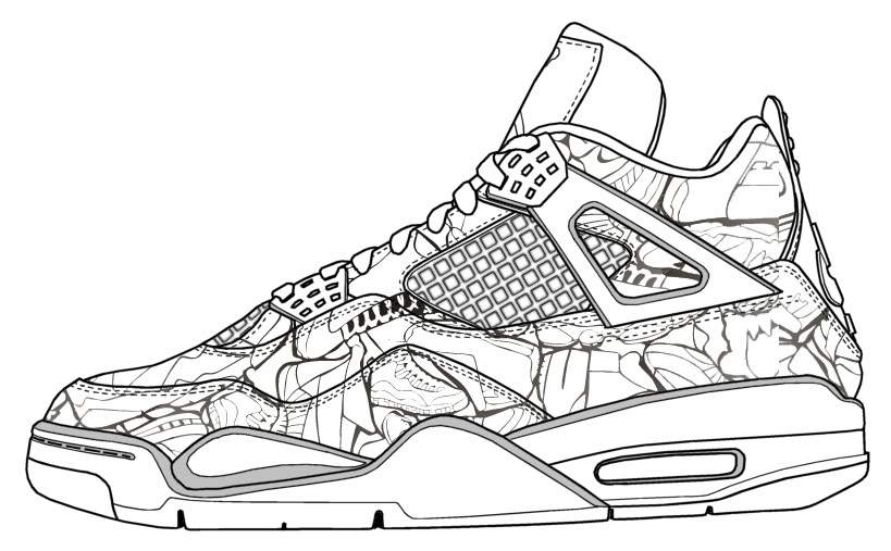 819x507 Coupon For Air Jordan Drawing Coloring - Jordan Shoe Drawing