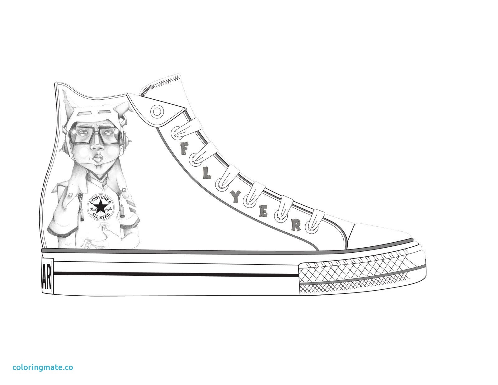 1600x1236 Jordan Shoe Coloring Pages - Jordan Shoes Drawing