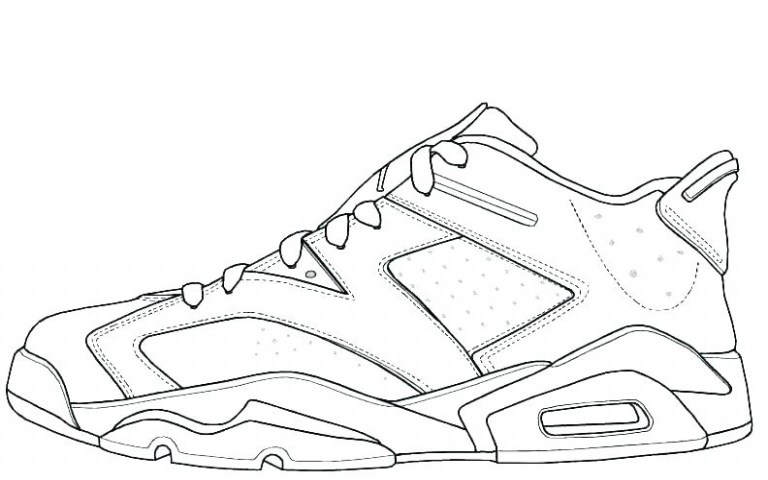 768x480 jordan shoes coloring pages lovely air jordan coloring book - Jordan Shoes Drawing