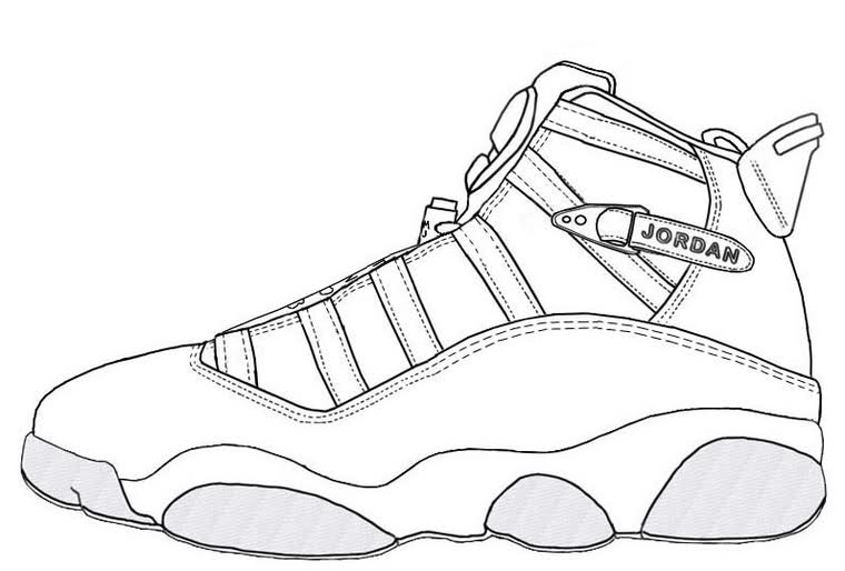 Jordan Shoes Drawing at PaintingValley.com | Explore collection of ...