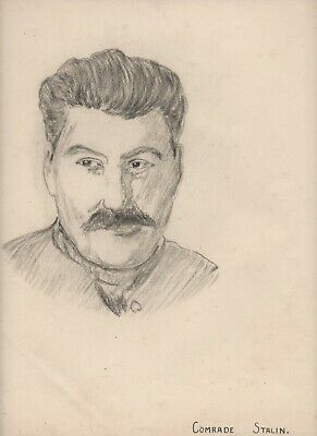 291x400 original pencil drawing comrade joseph stalin - Joseph Stalin Drawing