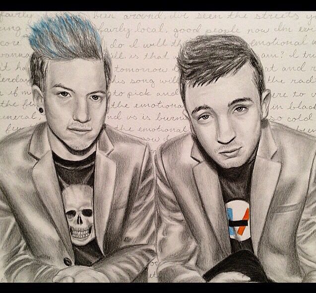 Josh Dun And Tyler Joseph Drawing at PaintingValley.com | Explore ...