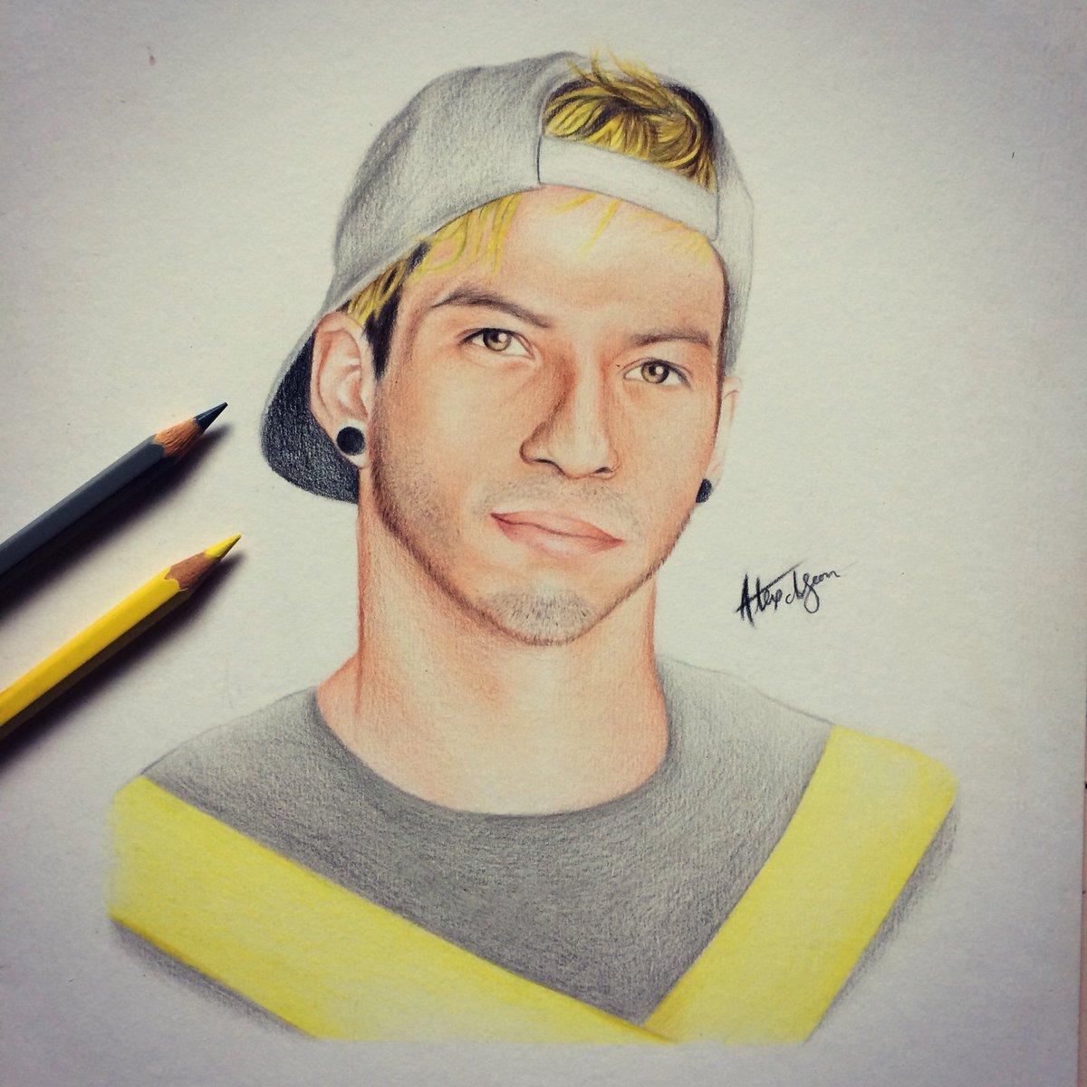 1200x1200 Alex D'leon On Twitter Josh Dun Drawn With Color Pencils - Josh Dun And Tyler Joseph Drawing