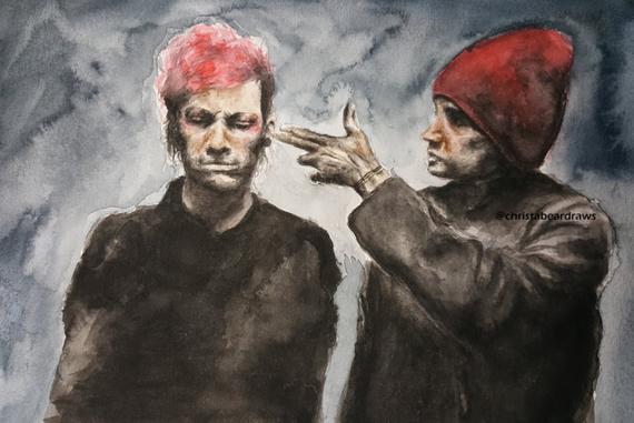 570x381 josh dun and tyler joseph etsy - Josh Dun And Tyler Joseph Drawing