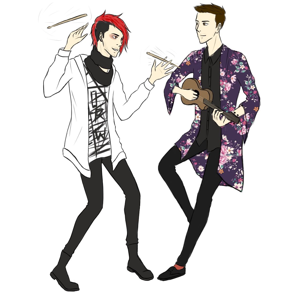 1200x1200 and another fan art of twenty one pilots josh dun and tyler - Josh Dun And Tyler Joseph Drawing
