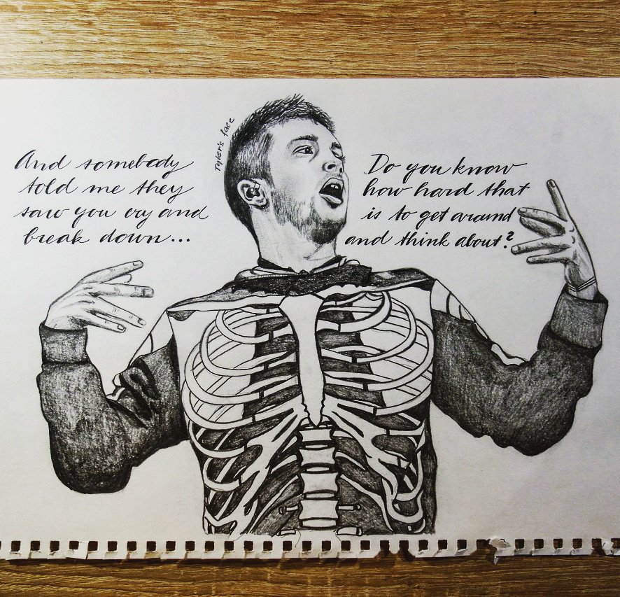 886x853 tyler's face on twitter i'll sing a song to you, my friend - Josh Dun And Tyler Joseph Drawing