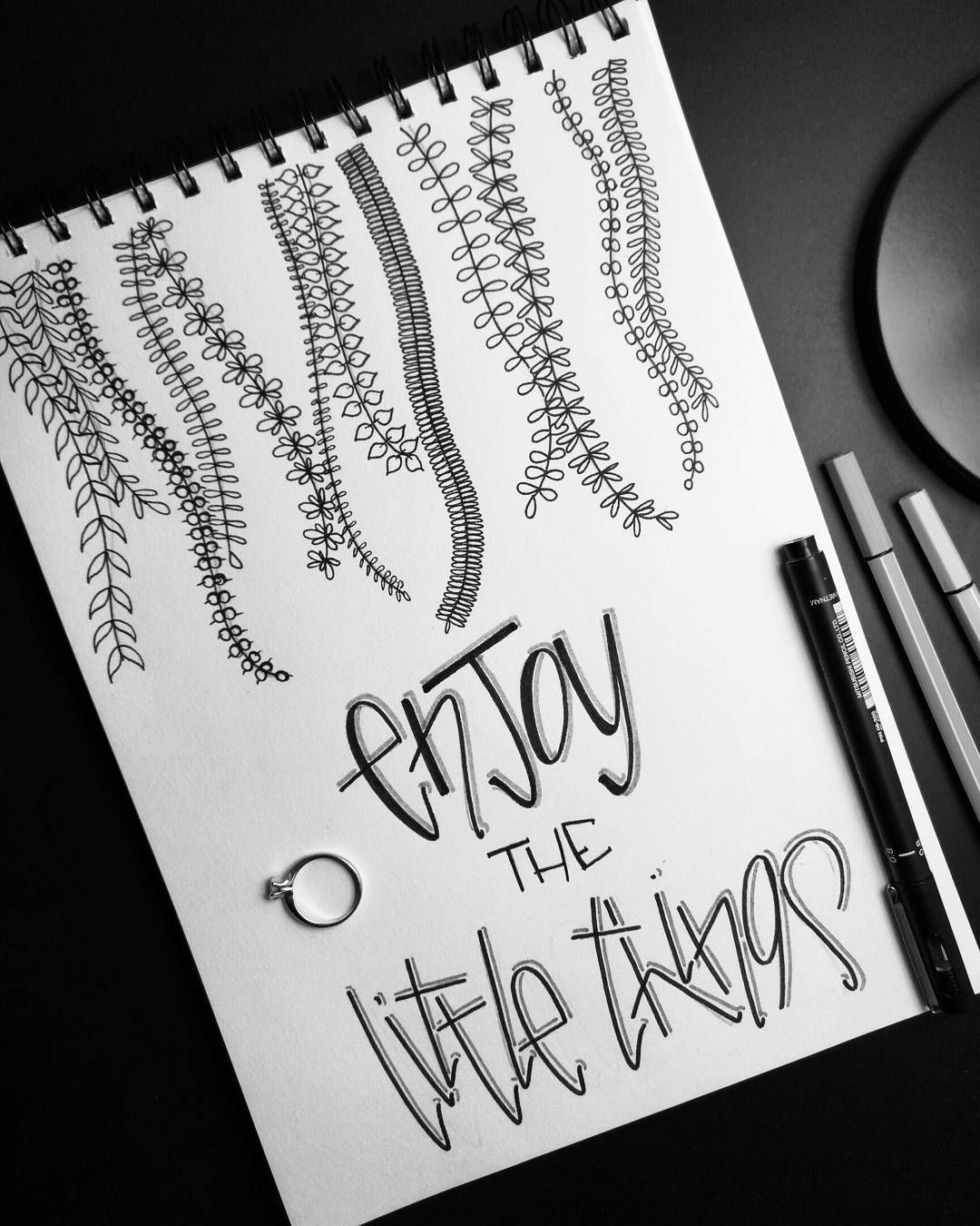 1080x1350 bullet journal drawing ideas, bullet journal words - Journal Drawing Ideas