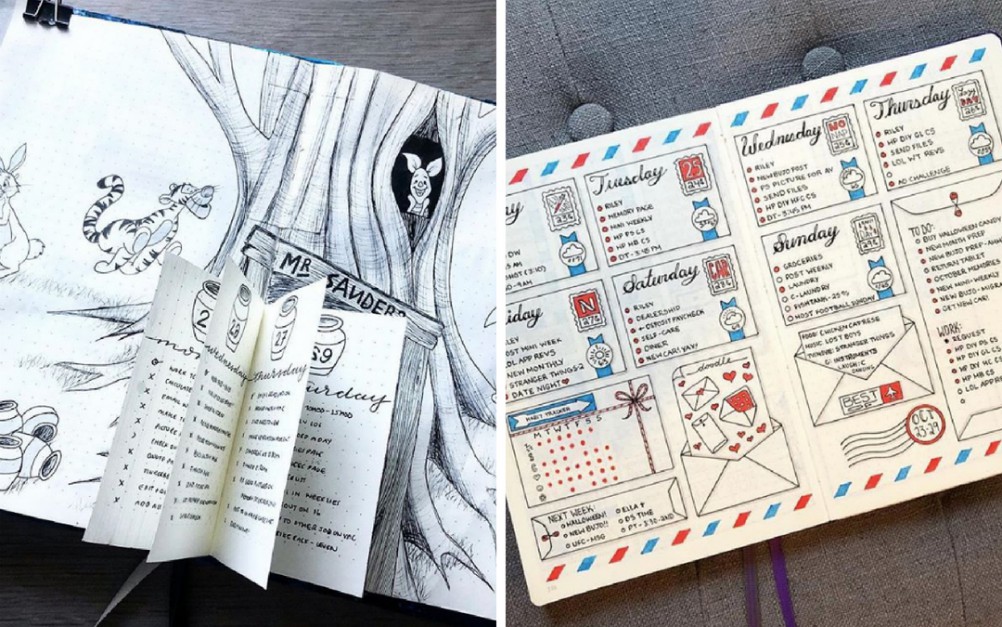1002x627 absolutely gorgeous looking weekly layout bullet journal ideas - Journal Drawing Ideas