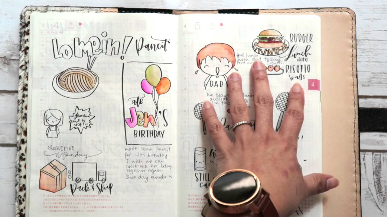 1280x720 Hobonichi Flip Through Drawings And Journal - Journal Drawings
