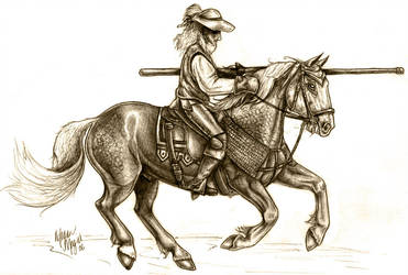 371x250 Jousting - Jousting Drawing