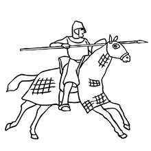 220x220 Knights Jousting On Horseback Coloring Pages - Jousting Drawing