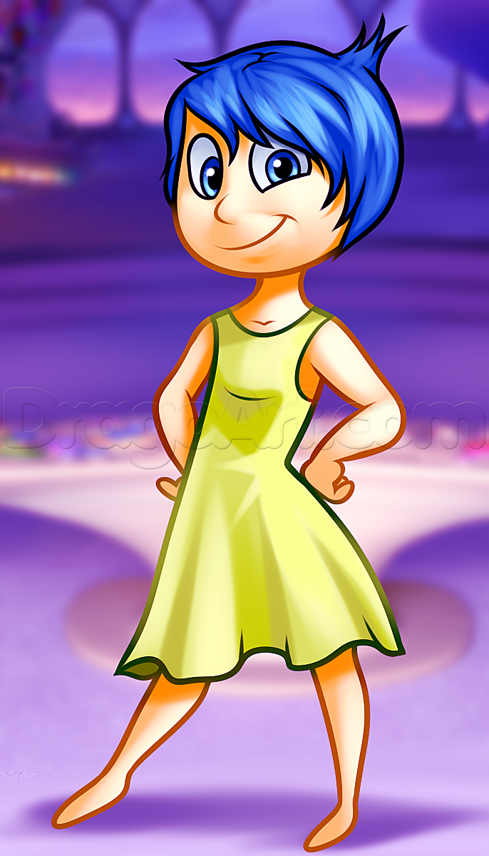 686x1200 how to draw joy from inside out, step - Joy Drawing