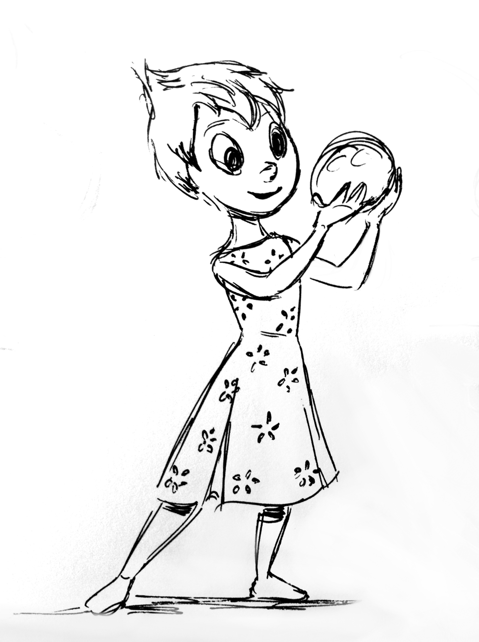 955x1280 drawing of disney pixar's joy from inside out - Joy Drawing