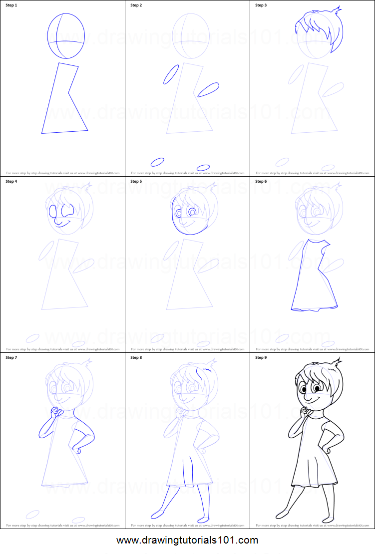 751x1110 How To Draw Joy From Inside Out Printable Step - Joy From Inside Out Drawing